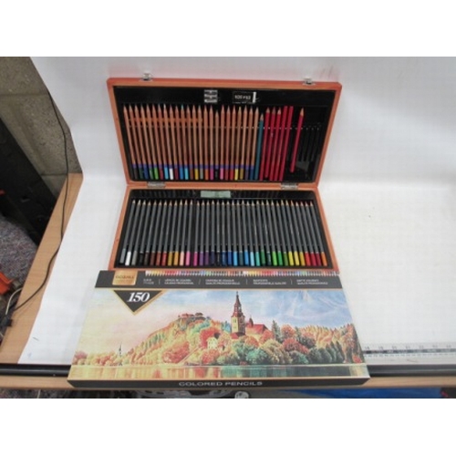 424 - 2 large boxes of coloured pencils