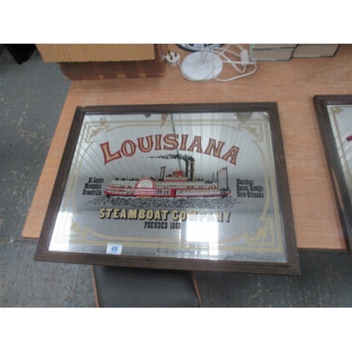 49 - Louisiana Steamboat company mirror