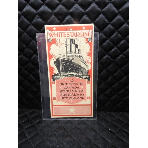 280 - Whitestar Line Whist card