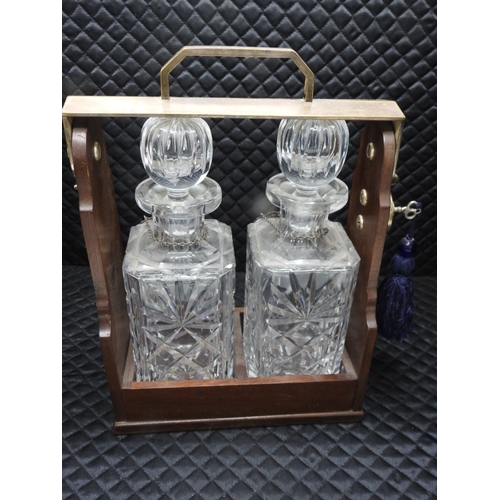 53 - 2 decanter/silver labels Tantalus