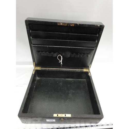 90 - Aspray london Writing box with key