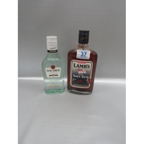 37 - lambs dark rum + Bacardi