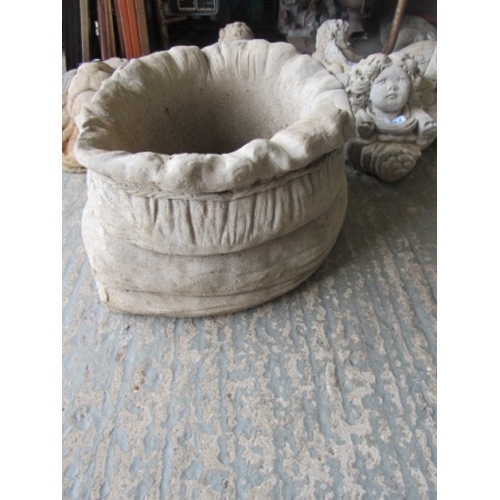 451 - Sack Planter - large sack shaped planter