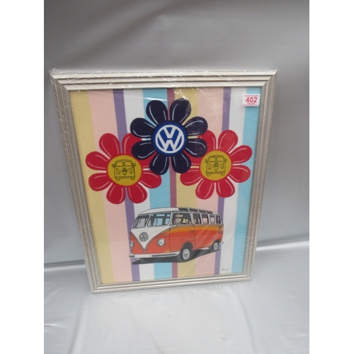 453 - VW camper art work with COA