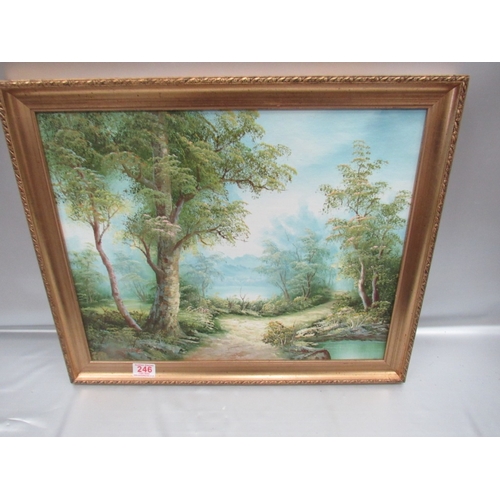 246 - Framed oil on board, signed I. Gafieri