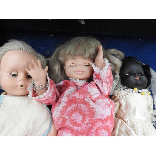 30 - 3 Vintage dolls, 1 Battery operated