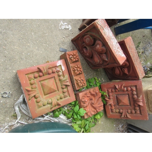 334 - Terracotta decorative garden plaques