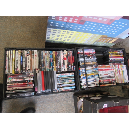 406 - 2 boxes of DVDs