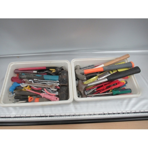 114 - Trays of assorted tools x2