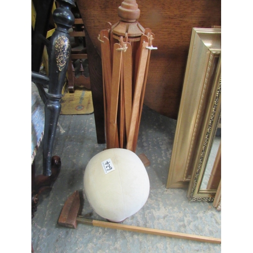 624 - Wool winder, foot measure etc