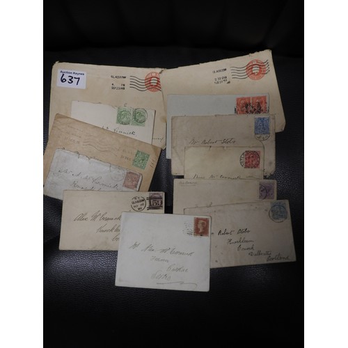 637 - qty of stamped envelopes