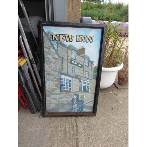 Double sided metal pub sign New Inn