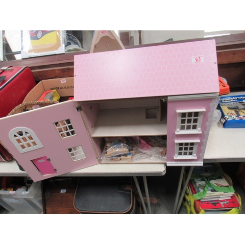 63 - scratch built dolls house + accessories