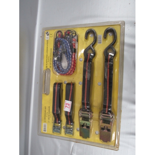 73 - eight piece rachet + bungoe set