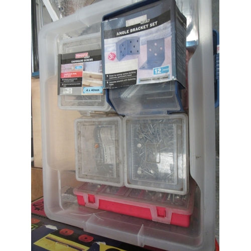 81 - QTY of mixed nails, scrows nuts etc