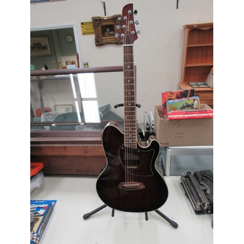 83 - Ibanez electro acoustic guitar + stand