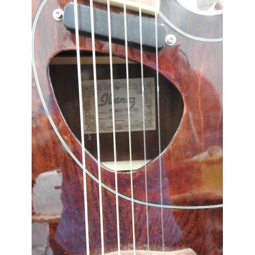 83 - Ibanez electro acoustic guitar + stand