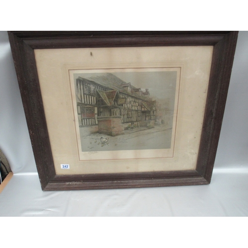 242 - Vintage print of inn