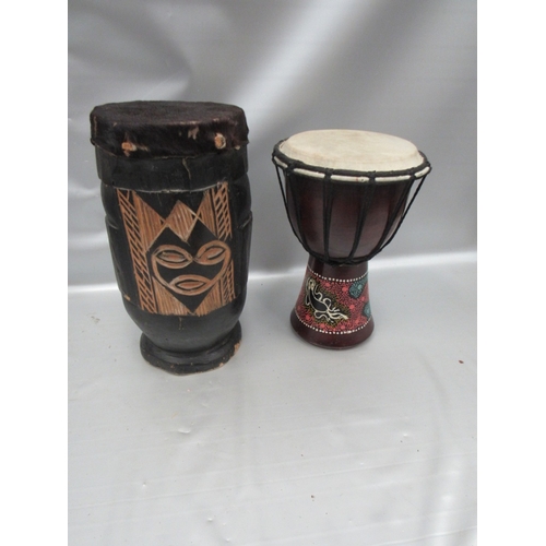 181 - 2 small tribal drums