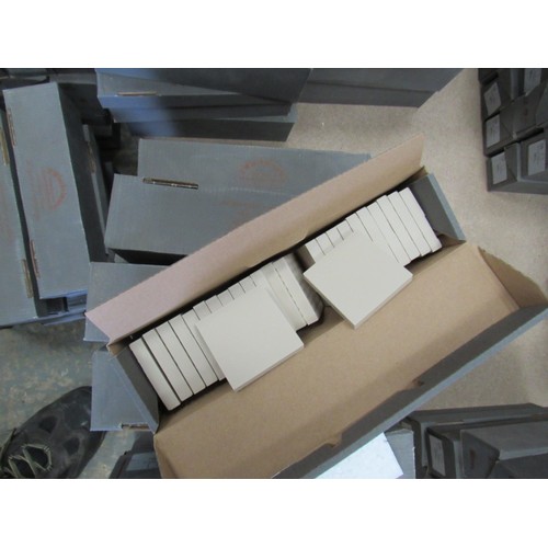 425 - 16 boxes of white tiles 50mm x 50mm