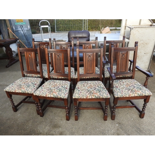 358 - 8 Old Charm dining chairs inc 2 carvers