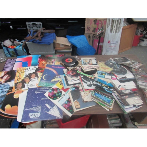 37 - Collection of LP vinyl & singles records & CD albums