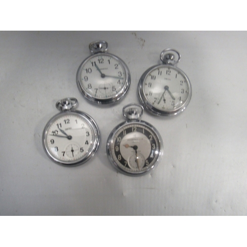 60 - 4 Vintage pocket watches Smiths & Ingersoll