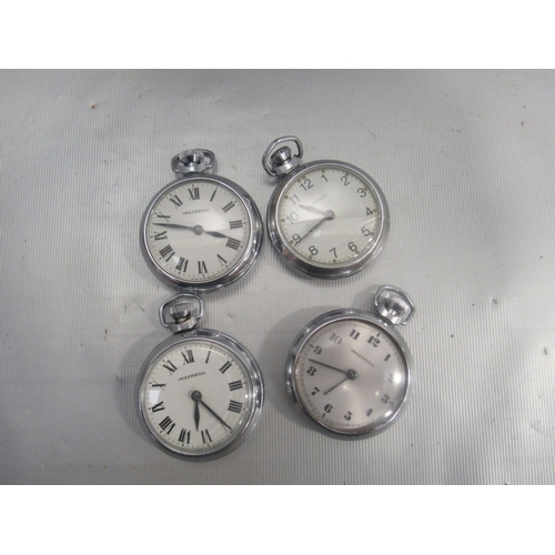 61 - 4 Vintage  Ingersoll pocket watches