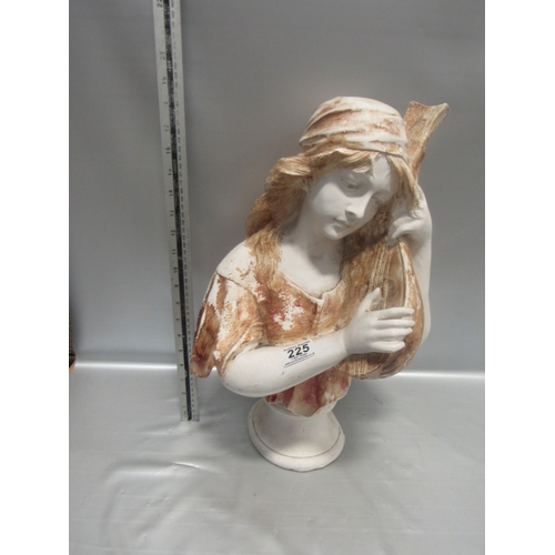 225 - Plaster female bust 18