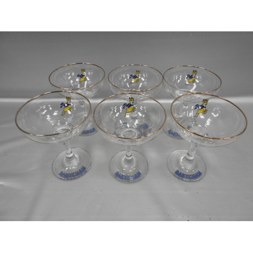 162 - 6 Babycham glasses