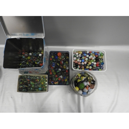 164 - Large qty of marbles