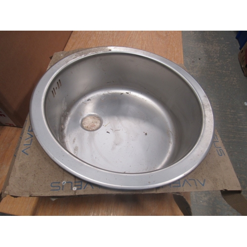 186 - Round stailess steel sink