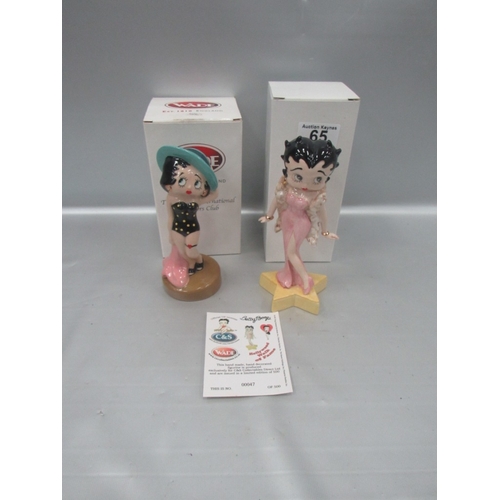 64 - 2 Wade Betty Boop figures, Beach Bella, Hollywood walk of fame a/f