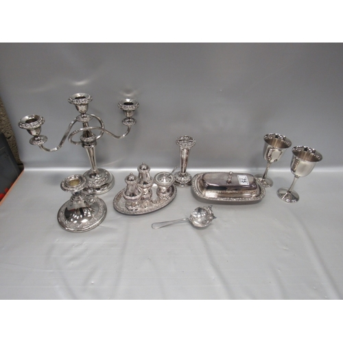 75 - Qty of silver plate items