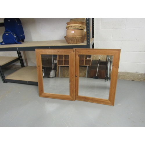 246 - 2 Pine framed mirrors