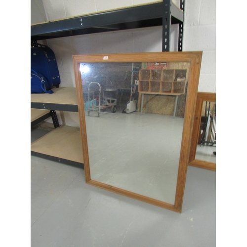 247 - Large pine framed mirror