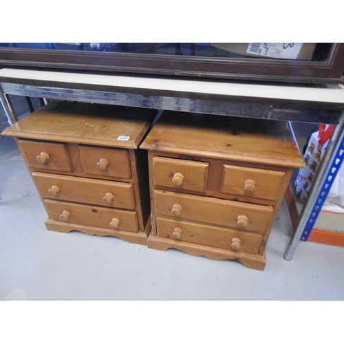 226 - 2 Pine bed side cabinets