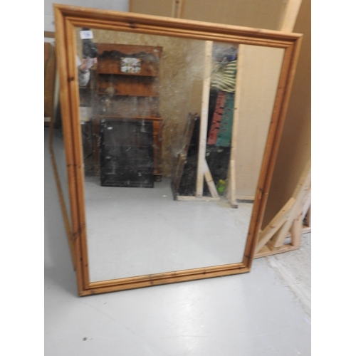 254 - Large pine framed mirror