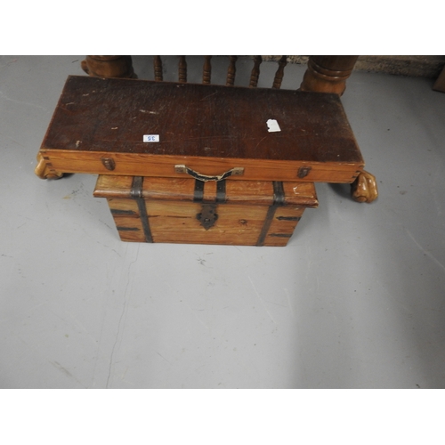 272 - Wooden box + evening case