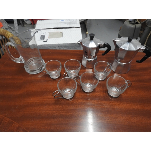 273 - Coffee cups + coffee pots