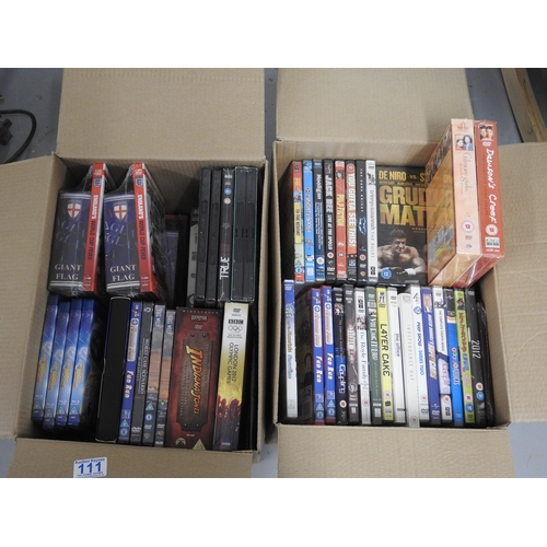 111 - 2 x Boxes of sealed DVD's (approx 100)
