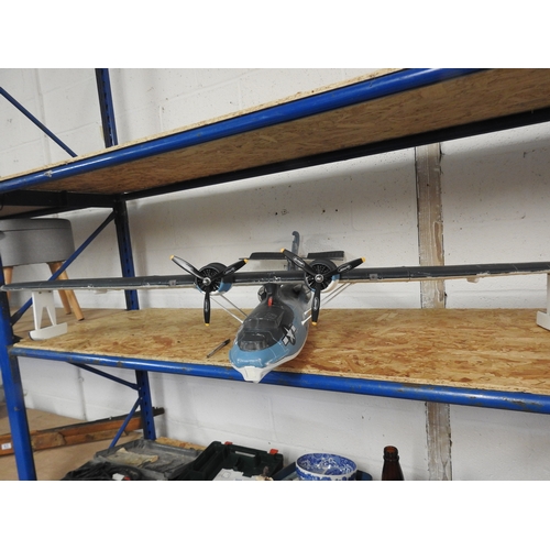 79 - Large  model seaplane, wing span approx 147cm