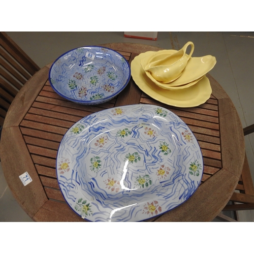 85 - 5 Kitchen plates (2 Tiffany)