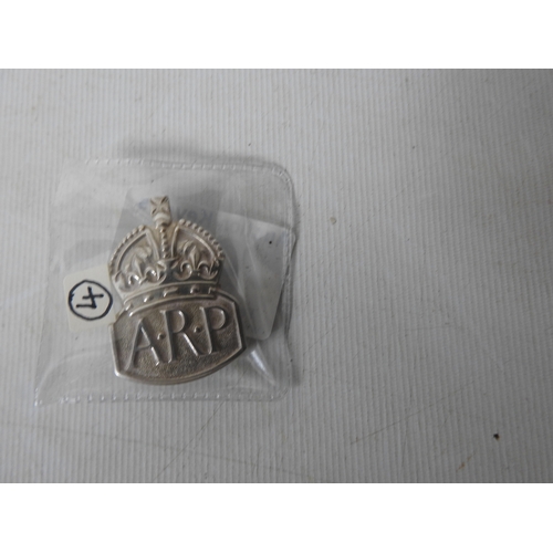 92 - Solid sterling silver ARP badge, hall marked