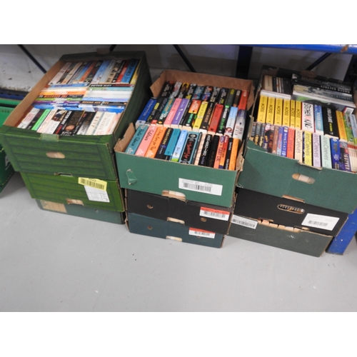 9 x Boxes books (DVD's/CD's)