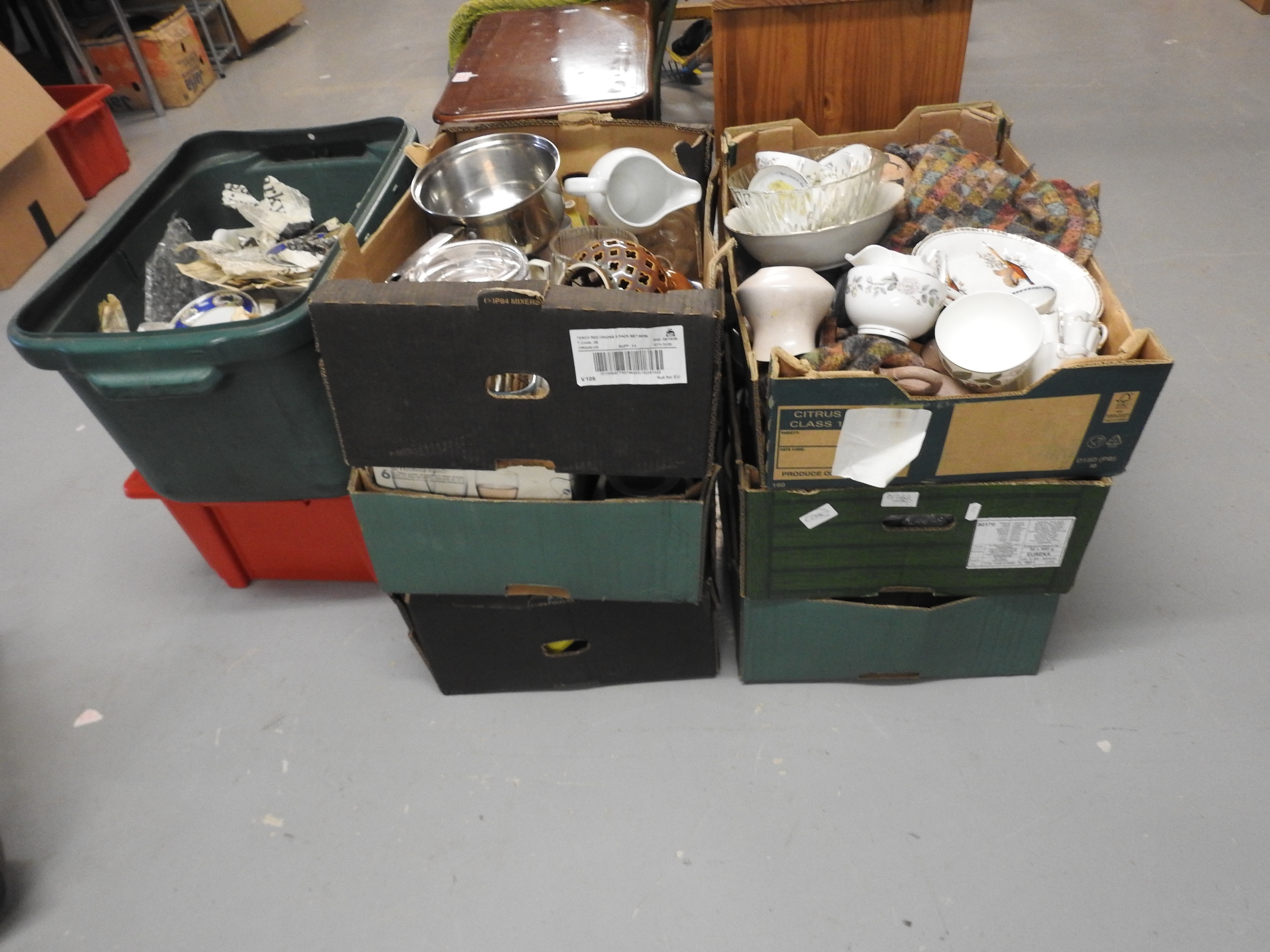 8 x Boxes of bric-a-brac