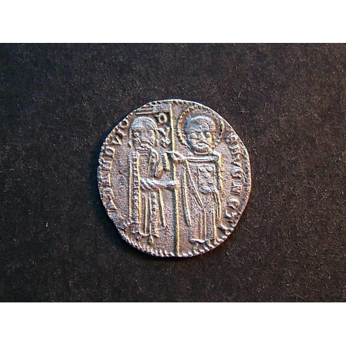 152 - ITALY,  Venice.  Francisco Dandolo (1329-1339), Ar Grosso, 20mm, c.1.7g, + S.M.VENETI.FRA. DANDVLO.D... 