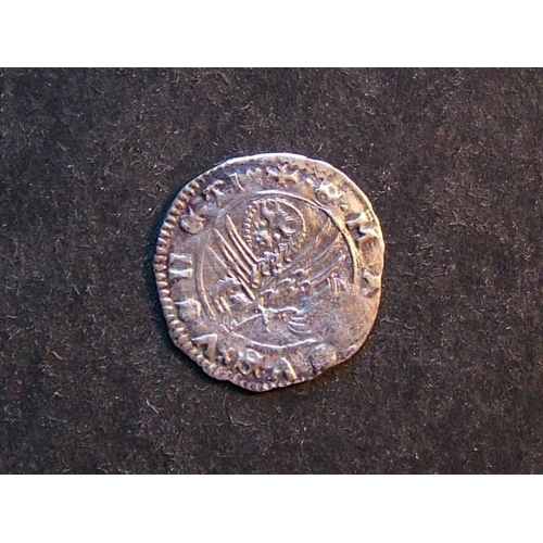 153 - ITALY.  Venice, Andrea Contarini (1368-1382), Ar Soldino, 19mm, c.0.5g, + ANDR.CONTAR. DVX, Contarin... 