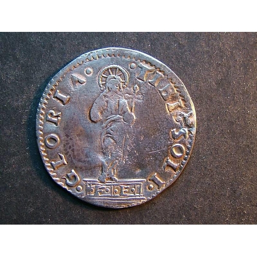 155 - ITALY.  Venice, Andrea Gritti (1523-1538), Ar Mocenigo (1 Lira, = 24 Soldis), 33mm, c.6.3g, ANDREAS ... 