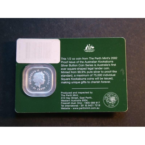 203 - AUSTRALIA.  50 Cents, 1/2oz silver Kookaburra, KM875, Proof, NFDC